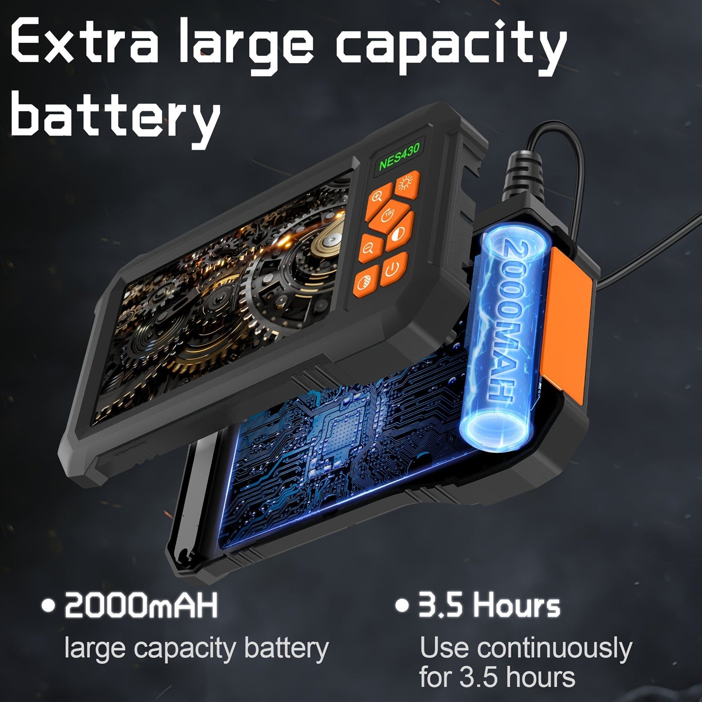Borescope Camera with Light & Screen (1080P HD)-2