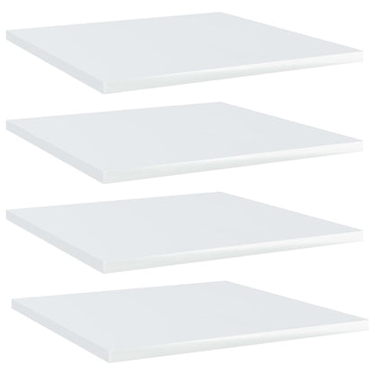 NNEVL Bookshelf Boards 4 pcs High Gloss White 40x40x1.5 cm Chipboard-0