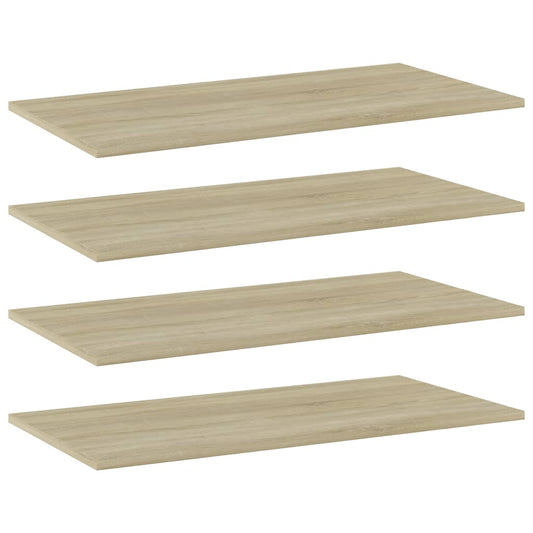 NNEVL Bookshelf Boards 4 pcs Sonoma Oak 80x40x1.5 cm Chipboard-0
