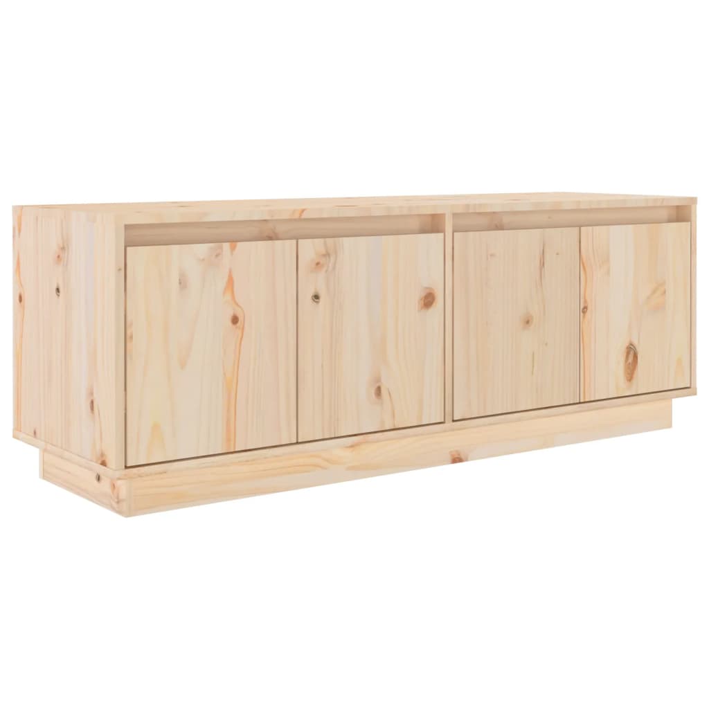 NNEVL TV Cabinet 110x34x40 cm Solid Wood Pine-1