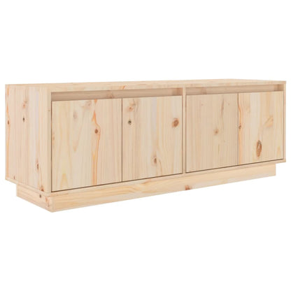 NNEVL TV Cabinet 110x34x40 cm Solid Wood Pine-1
