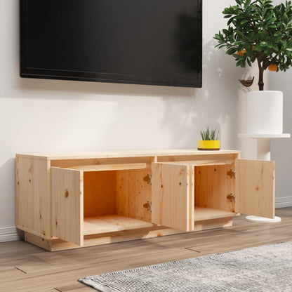 NNEVL TV Cabinet 110x34x40 cm Solid Wood Pine-2