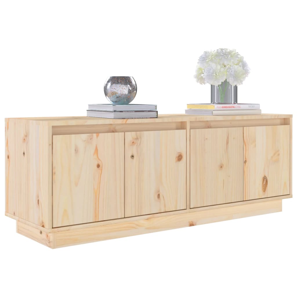 NNEVL TV Cabinet 110x34x40 cm Solid Wood Pine-3