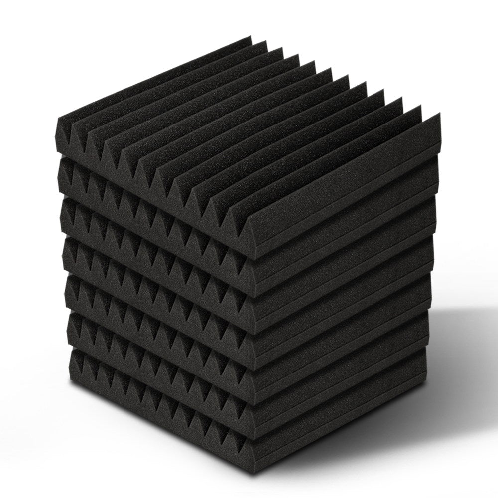NNEDSZ 20pcs Studio Acoustic Foam Sound Absorption Proofing Panels 30x30cm Black Wedge-0
