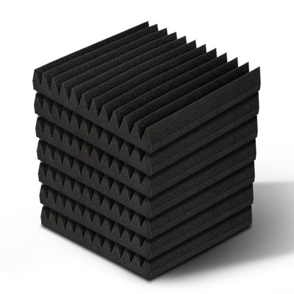 NNEDSZ 20pcs Studio Acoustic Foam Sound Absorption Proofing Panels 30x30cm Black Wedge-0