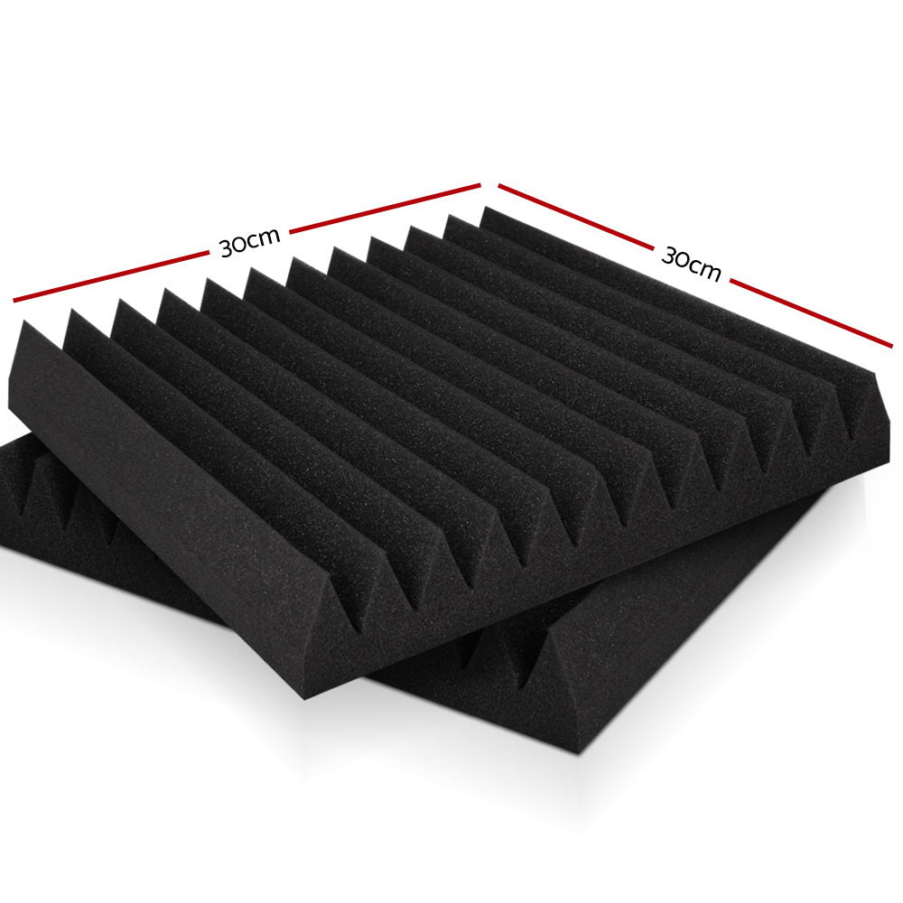NNEDSZ 20pcs Studio Acoustic Foam Sound Absorption Proofing Panels 30x30cm Black Wedge-1