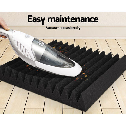 NNEDSZ 20pcs Studio Acoustic Foam Sound Absorption Proofing Panels 30x30cm Black Wedge-4