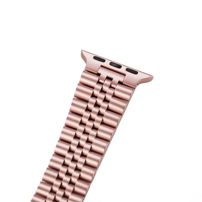 Stainless Steel Link Bracelet Band - The Perth in Rose Gold Large - Compatible with Apple Watch Size 42mm to 45mm-2