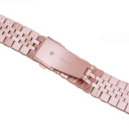 Stainless Steel Link Bracelet Band - The Perth in Rose Gold Large - Compatible with Apple Watch Size 42mm to 45mm-4