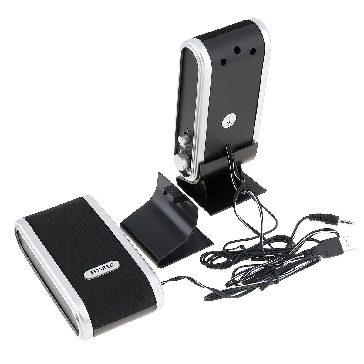 6W USB Wired Stereo Speakers for PC Laptop (White)-2