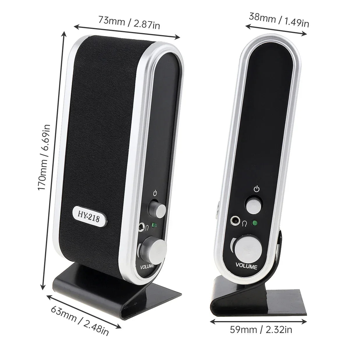 6W USB Wired Stereo Speakers for PC Laptop (White)-3