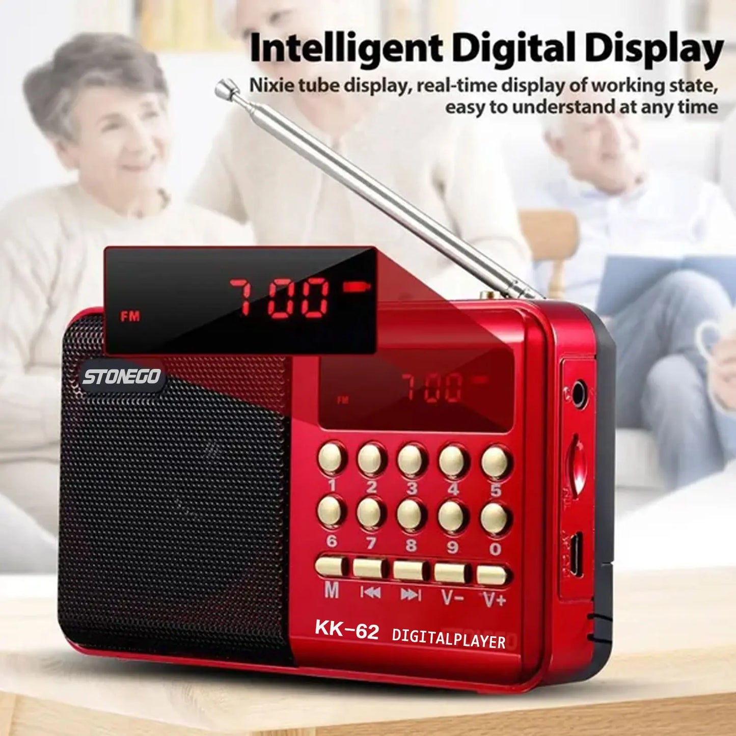 NNEOBA Mini Portable Rechargeable Digital FM Radio & MP3 Player-1