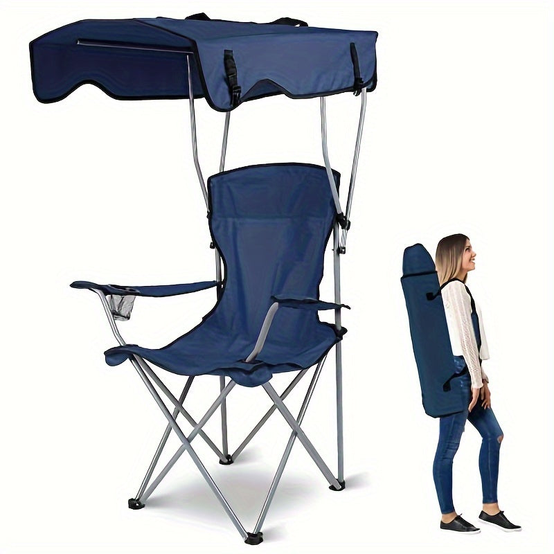 Outdoor Folding Chair Shade with Steel Frame Seat-1